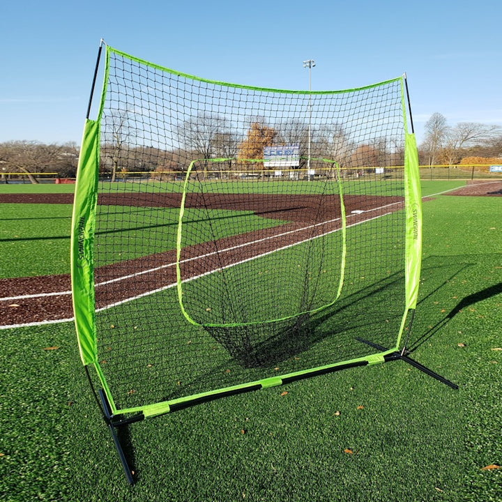 portable hitting net measures 7' x 7'