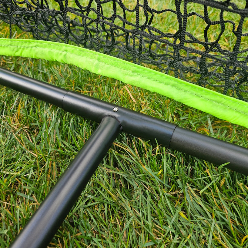 batting tee attaches to any practice net , fits in most net carry bags, adjusts from 27" to 37", quick assembly, designed for ages 5 to 12